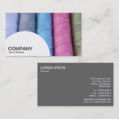 Carte De Visite Panneau semi-cercle - Roulettes de coton (Devant / Derrière)