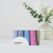 Carte De Visite Panneau semi-cercle - Roulettes de coton (Debout devant)