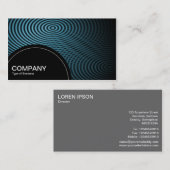 Carte De Visite Panneau semi-circulaire (points) - Bleu Électrique (Devant / Derrière)