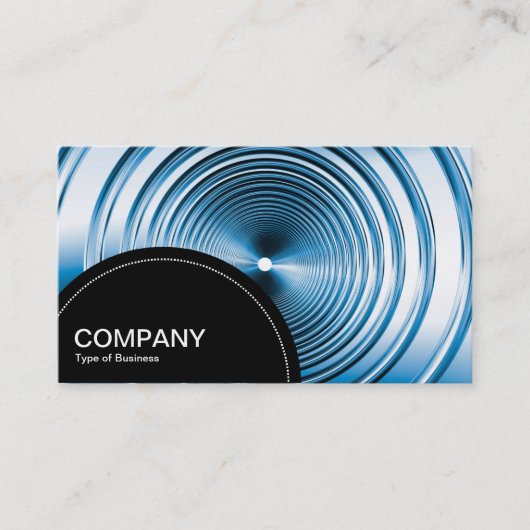 Carte De Visite Panneau semi-circulaire (points) - Bleu Long Sprin (Devant)