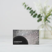 Carte De Visite Panneau semi-circulaire (points) - Droplets d'eau (Debout devant)