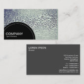 Carte De Visite Panneau semi-circulaire (points) - Droplets d'eau  (Devant / Derrière)