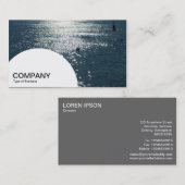 Carte De Visite Panneau semi-circulaire - Soleil sur l'eau (Devant / Derrière)