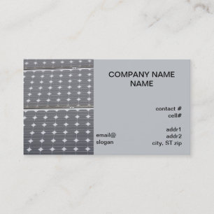 Carte De Visite panneau solaire