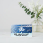 Carte De Visite Panneau solaire | Logo Eco Tech (Debout devant)
