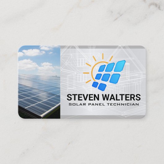Carte De Visite Panneau Solaire | Tech IA (Devant)