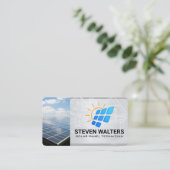 Carte De Visite Panneau Solaire | Tech IA (Debout devant)