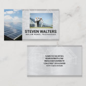 Carte De Visite Panneau Solaire | Techniciens de l'énergie (Devant / Derrière)