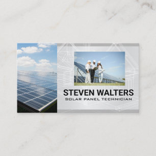 Carte De Visite Panneau Solaire   Techniciens de l'énergie