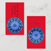 Carte De Visite Panneau solaire Zodiac Calendrier Astrologie Thund (Devant / Derrière)