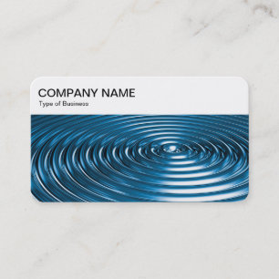 Carte De Visite Panneau supérieur - Anneaux concentrés - Blue Chro