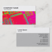 Carte De Visite Panneau supérieur - Circuitrie Abstraite colorée C (Devant / Derrière)