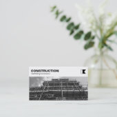 Carte De Visite Panneau supérieur - Construction - Échafaudage N&B (Debout devant)