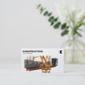 Carte De Visite Panneau supérieur - Construction - Grue tour (Debout devant)