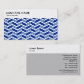 Carte De Visite Panneau supérieur - Motif Chevron - Navy Blue Busi (Devant / Derrière)