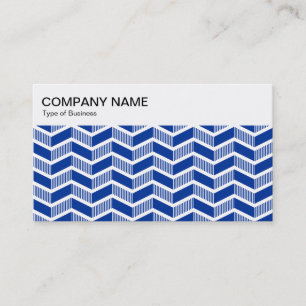 Carte De Visite Panneau supérieur - Motif Chevron - Navy Blue Busi