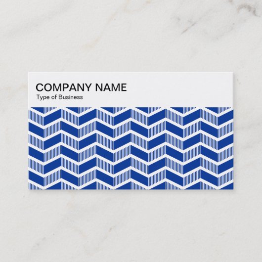 Carte De Visite Panneau supérieur - Motif Chevron - Navy Blue Busi (Devant)