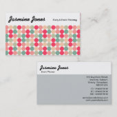 Carte De Visite Panneau supérieur - Points couleur 01 (Devant / Derrière)