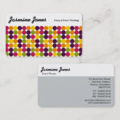 Carte De Visite Panneau supérieur - Points couleur 03 (Devant / Derrière)