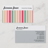 Carte De Visite Panneau supérieur - rayures 01 de couleur (Devant / Derrière)