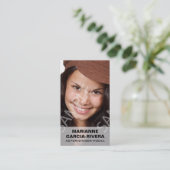 Carte De Visite Panneau transparent blanc de Headshots d'acteur (Debout devant)