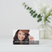 Carte De Visite Panneau transparent de double Headshot d'acteur (Debout devant)