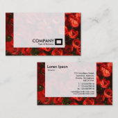 Carte De Visite Panneau - Tulipes rouges (Devant / Derrière)