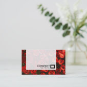 Carte De Visite Panneau - Tulipes rouges (Debout devant)
