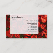 Carte De Visite Panneau - Tulipes rouges (Dos)