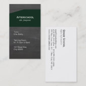 Carte De Visite Panneau vert tableau (Devant / Derrière)