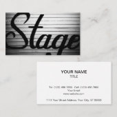 Carte De Visite Panneau Vintage "Stage" (Devant / Derrière)
