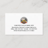 Carte De Visite Panneau vissé Votre nom (Dos)
