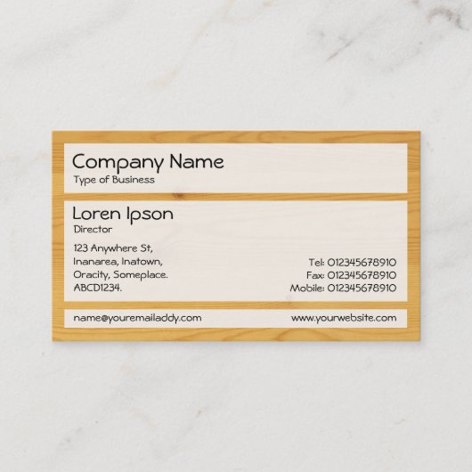 Carte De Visite Panneaux 02 - Bois 04 (Devant)