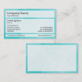 Carte De Visite Panneaux 02 - Courbes Cyan (Devant / Derrière)