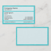 Carte De Visite Panneaux 02 - Cyan en papier poli (Devant / Derrière)