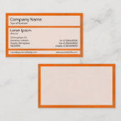 Carte De Visite Panneaux 02 - Peinture orange (Devant / Derrière)