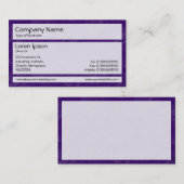 Carte De Visite Panneaux 02 - Violet brossé (Devant / Derrière)