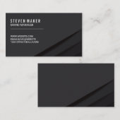 Carte De Visite Panneaux Abstraits noirs (Devant / Derrière)