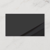 Carte De Visite Panneaux Abstraits noirs | Logo de l'engrenage à c (Dos)