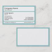 Carte De Visite Panneaux (Arrondi) - Bleu Vert (Devant / Derrière)