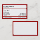 Carte De Visite Panneaux (Arrondi) - Rouge rubis (Devant / Derrière)