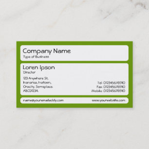 Carte De Visite Panneaux (arrondis) - Vert avocat