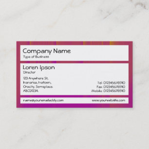 Carte De Visite Panneaux - Bandes orange et magenta