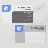 Carte De Visite Panneaux - Bébé bleu et gris (Devant / Derrière)