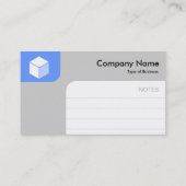 Carte De Visite Panneaux - Bébé bleu et gris (Dos)