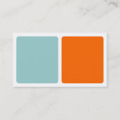 Carte De Visite Panneaux - bleu clair vert et orange (Dos)