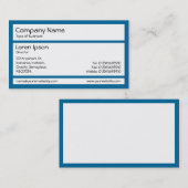 Carte De Visite Panneaux - bleu désert (Devant / Derrière)