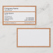 Carte De Visite Panneaux - Bois 06 (Devant / Derrière)