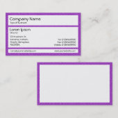 Carte De Visite Panneaux - Chaise en plastique violet (Devant / Derrière)