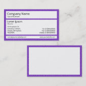 Carte De Visite Panneaux - Chaise en plastique violet (Devant / Derrière)